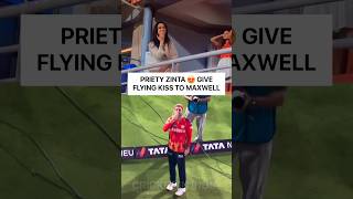 Priety zinta give flying kiss to glenn maxwell after win glennmaxwell prietyzinta msdhoni