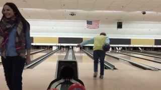 preview picture of video 'My Dad Bowls A Strike!!!'