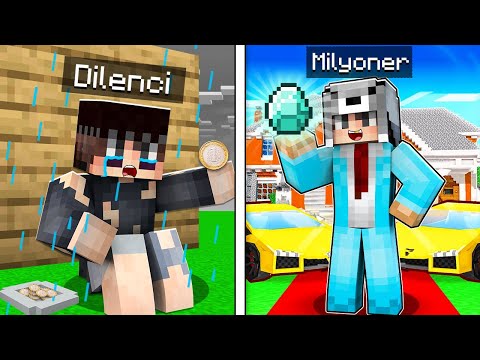 DİLENEREK NASIL MİLYONER OLDUM 😱 - Minecraft