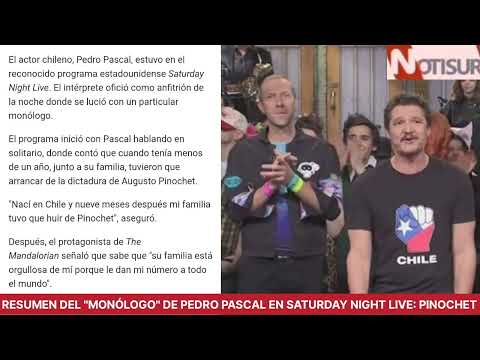Resumen del "monólogo" de Pedro Pascal