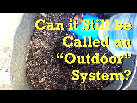 Outdoor worm bag no longer stored outdoors after freeze scare - vermicompost