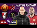 TEN HAG DISASTERCLASS! Man United 0-3 Bournemouth PLAYER RATINGS | Premier League 2023/24