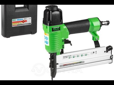 Обзор пневмостеплера ECO ASL-50N. Пневмостеплер настройка перед работой.