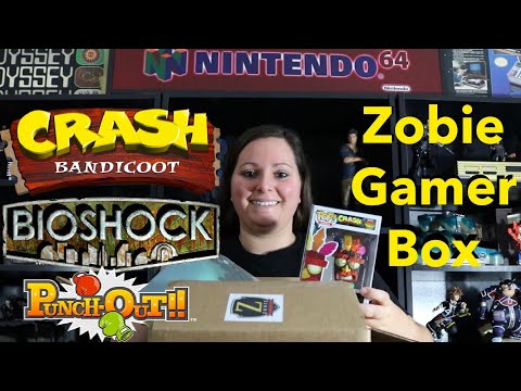 Zobie Productions Gamer Box (October 2019) Crash Bandicoot, Bioshock, Punch Out!