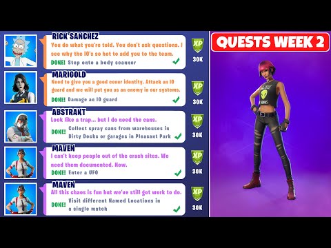 How to Complete All Week 2 Challenges in Fortnite Chapter 2 Season 7! (Epic & Legendary Quests)