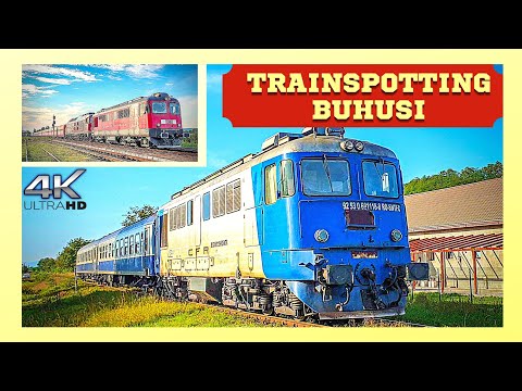 [4K] Trafic Feroviar / Railway Traffic in Buhusi + BONUS | Trenuri Bacau