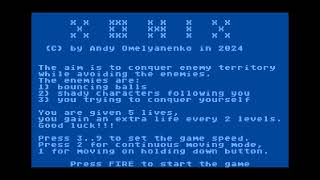 ATARI XL / XE += XONIX =+ NEW GAME 2024