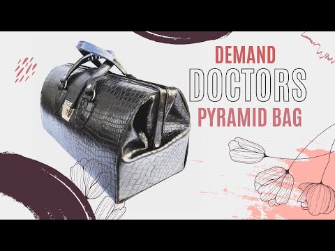 Pyramid type doctors bag black
