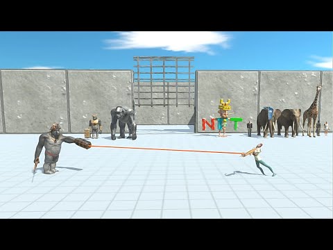 ⚡MUTANT PRIMATES VS MODERN HUMANS + MODERN MAMMALS - Animal Revolt Battle Simulator