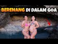 BERENANG DIDALAM GOA YANG ADA KOLAM ALAMINYA SAYANGNYA HANYA BISA DILALUI DISAAT AIR SURUT