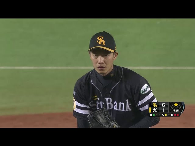 5回裏 今季初先発 ホークス・岩嵜 毎回走者出しながらも5回1失点!! 2014/5/15 M-H