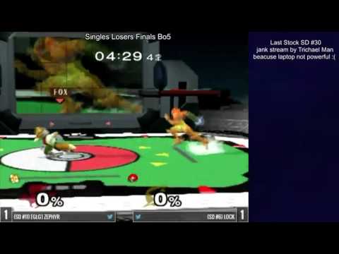 Last Stock SD #30 Singles Losers Finals: [GLG] Zephyr (Fox) vs. Lock (Samus) - SSBM