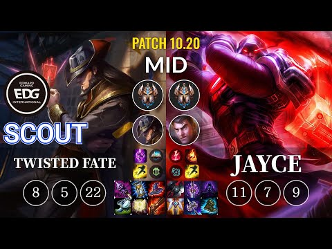 EDG Scout Twisted Fate vs Jayce Mid - KR Patch 10.20