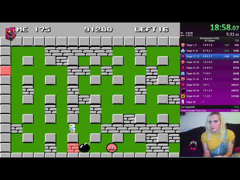 Bomberman (NES) Speedrun in 1:11:06