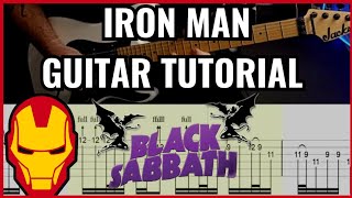 Black Sabbath  - Iron Man FULL Guitar Tutorial (with tabs)