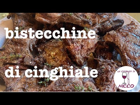 Grilled wild boar steaks