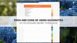 Pros and cons of using Goodnotes on my computer (iMac)