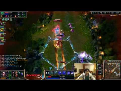 Chaox plays Vayne with Blitz vs Draven Thresh bot lane
