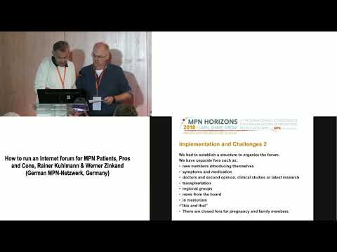 6 How to run an Internet forum for MPN Patients, Pros and Cons, Rainer Kuhlmann & Werner Zinkand