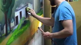 The Making of Home - Oil Painting on Canvas by Justin Vining