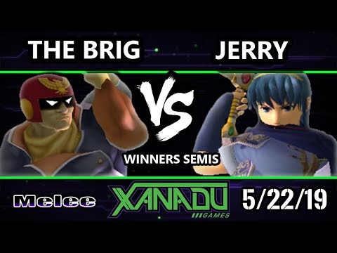 S@X 303 SSBM - The Brig (Captain Falcon) Vs. Jerry (Marth, Fox) - Smash Melee Winners Semis