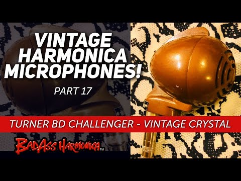 Vintage Blues Harmonica Microphones pt.17 Hot Blues Harp Mic - Turner Challenger BD w/Crystal vm1084
