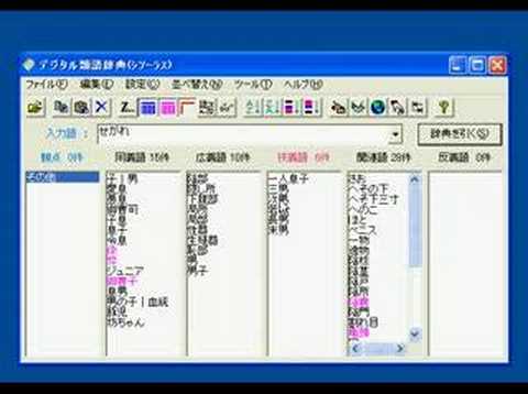 デジタル類語辞典　シソーラス