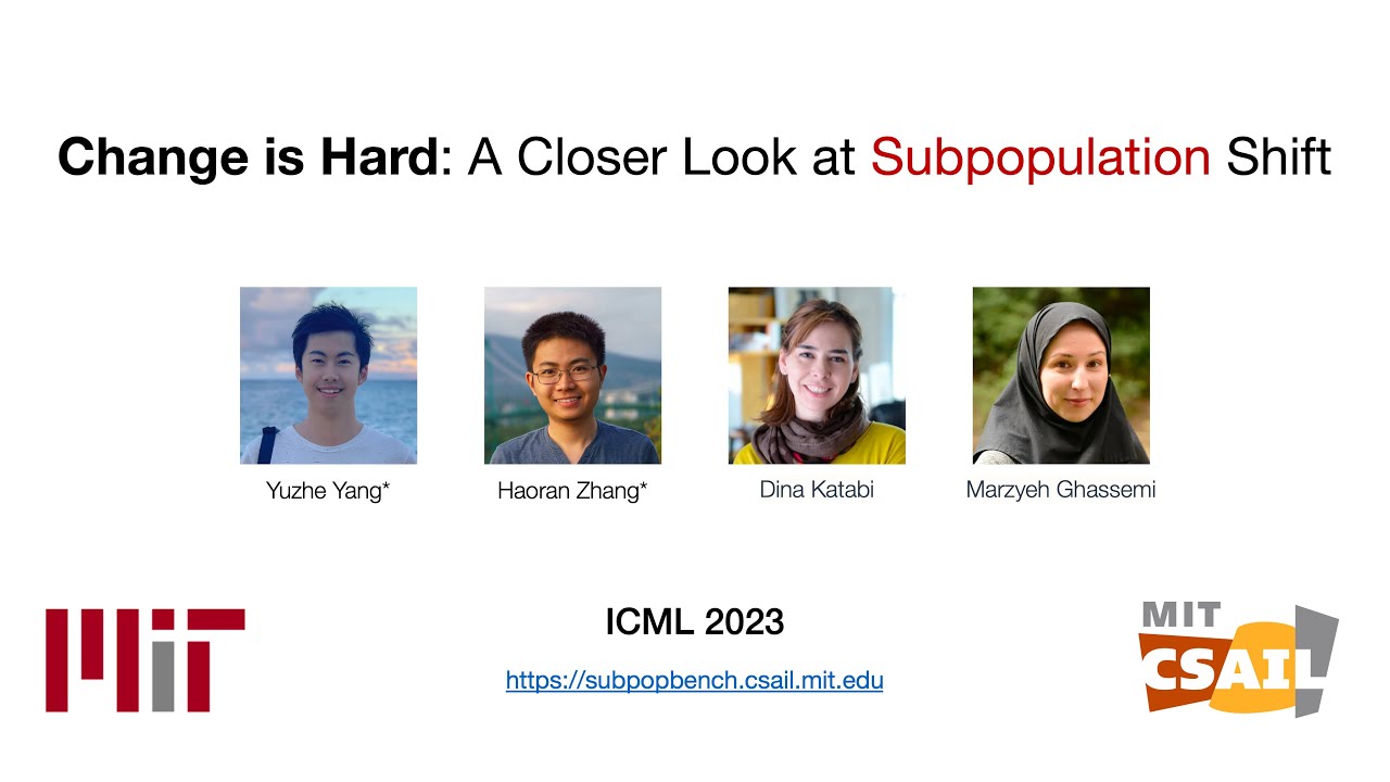 [ICML 2023] Change is Hard: A Closer Look at Subpopulation Shift