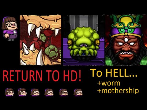 Spelunky HD - FULL HELL run (worm+mothership)