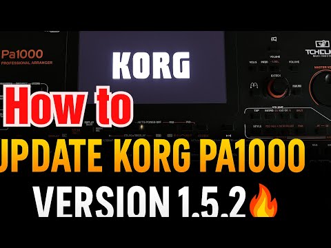 How to Update Korg Pa1000 to the Latest Version 1.5.2 | Korg Set World