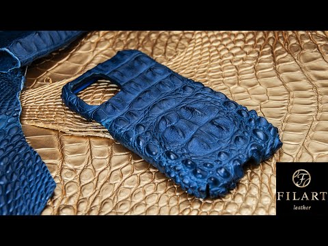 Чехол от FilArtLeather на iPhone 11 Pro из кожи хребта каймна/крокодила crocodil skin