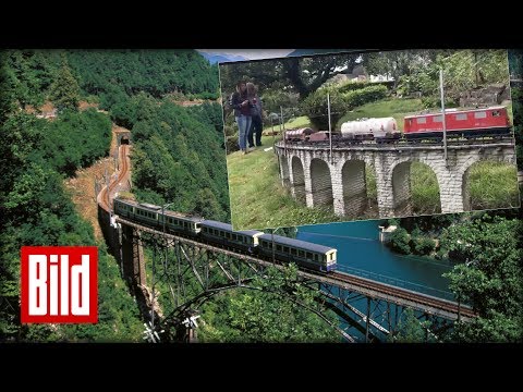 Modelleisenbahn - Schweizer Eisenbahn im Garten
