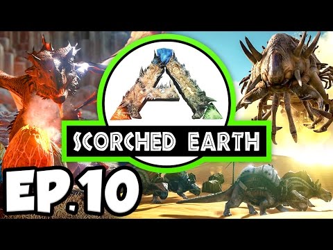 ARK: Scorched Earth Ep.10 - ANKYLOSAURUS & FEMALE TERROR BIRD DINOSAURS (Modded Let's Play Gameplay)