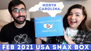 February 2021 USA Snax Box | North Carolina | Unboxing and Taste Test
