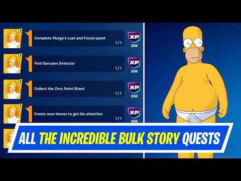 Fortnite Complete The Incredible Bulk Quests - How to EASILY Complete Simpsons Story Quests