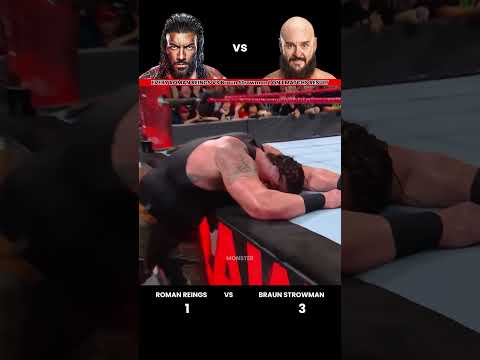 Every Roman Reigns vs Braun Strowman 1 vs 1 Match Result Edit 💥 #wwe