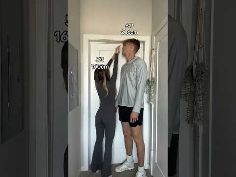 Honestly excepted it to look different 🤷‍♂️ #couples #heightdifference #coupleshorts #tallboy
