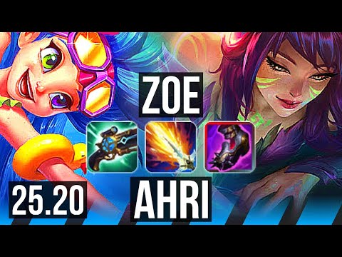 ZOE vs AHRI (MID) | 14/1/8, Godlike | KR Diamond | 25.20