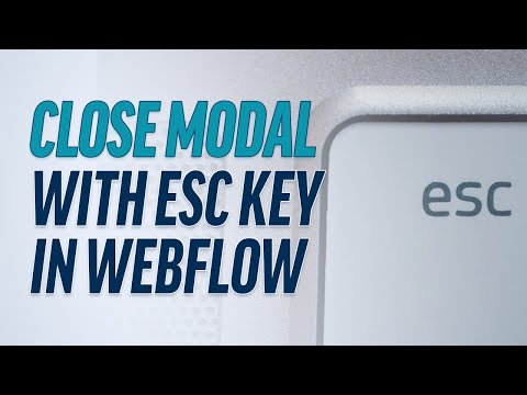 Close Pop-up Modal With ESC Key In Webflow
