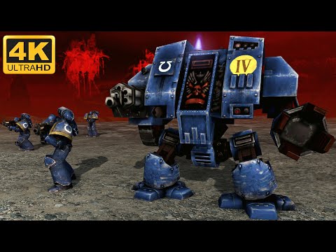 ULTRAMARINES vs CHAOS INVASION - Men of War: Warhammer 40k Mod (4K)