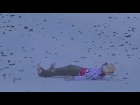 Skier fails landing on Snow during Ski Jump!! Thomas Diethart Accident