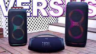 Video thumbnail for JBL Boombox 3 Vs JBL Partybox 320 & JBL Partybox 120 by GYMCADDY