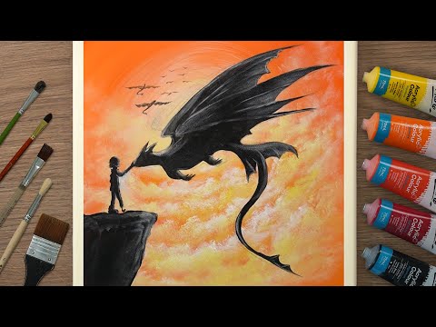 How To Train Your DRAGON - Hiccup | Acrylic Painting