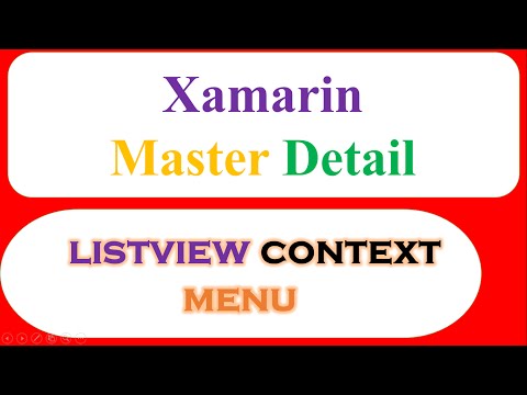 C# Xamarin Android ListView Ep.05 : ContextMenu - Master Detail Open New Activity [Images Text]