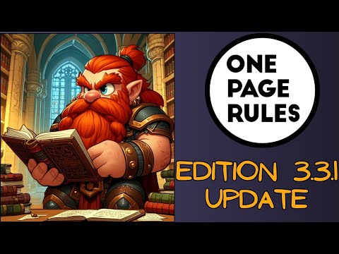 Rules Update! One Page Rules Edition 3.3.1