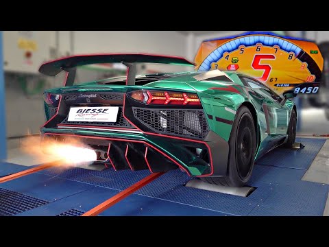 Lamborghini Aventador SV feat. Capristo Straight Pipes on the DYNO | The most BRUTAL sounding V12!