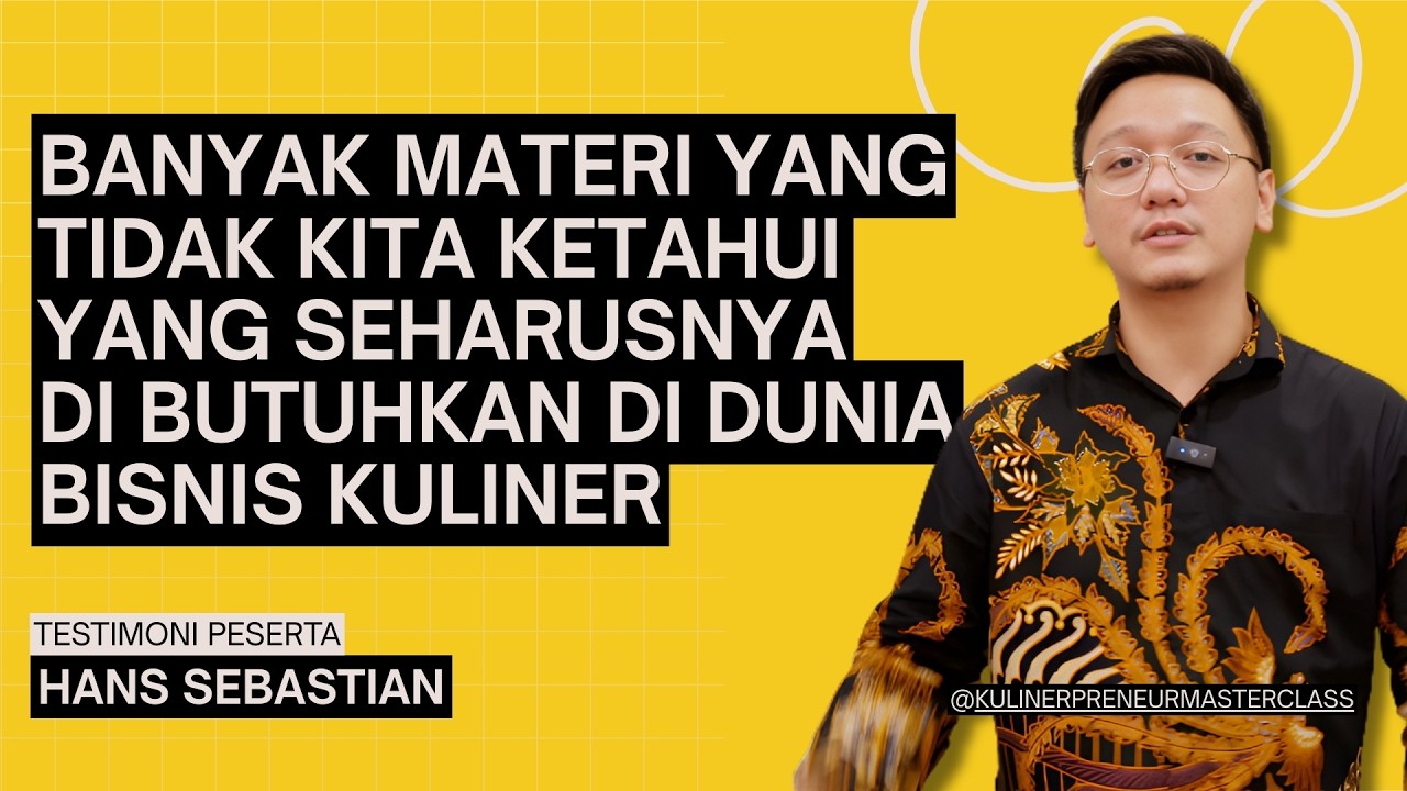 Materi yang Seharusnya Dibutuhkan di Dunia Bisnis Kuliner