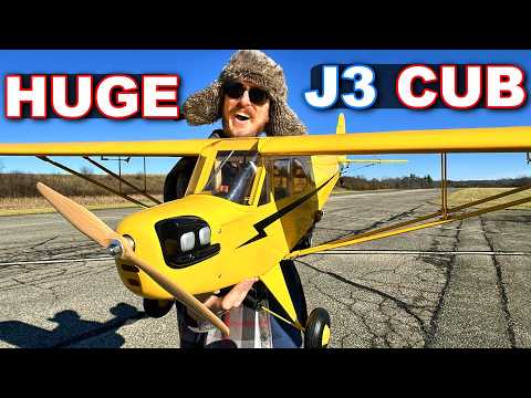 BIGGEST Balsa RC Plane EVER!!! - Hangar 9 J-3 Cub