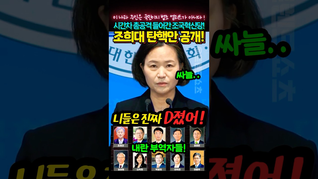 조국혁신당) 탄환 10발 장전 (대법 판새)