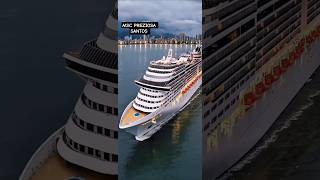 MSC PREZIOSA cruzeiro  navio Santos Argentina Uruguai @cruzeiros2025 #maior #drone #shorts